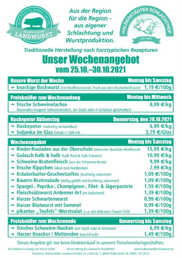 Unser Wochenangebot