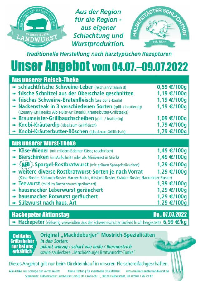 Unser Wochenangebot