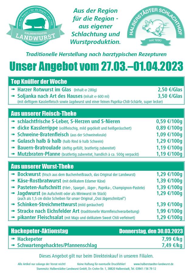 Unser Wochenangebot