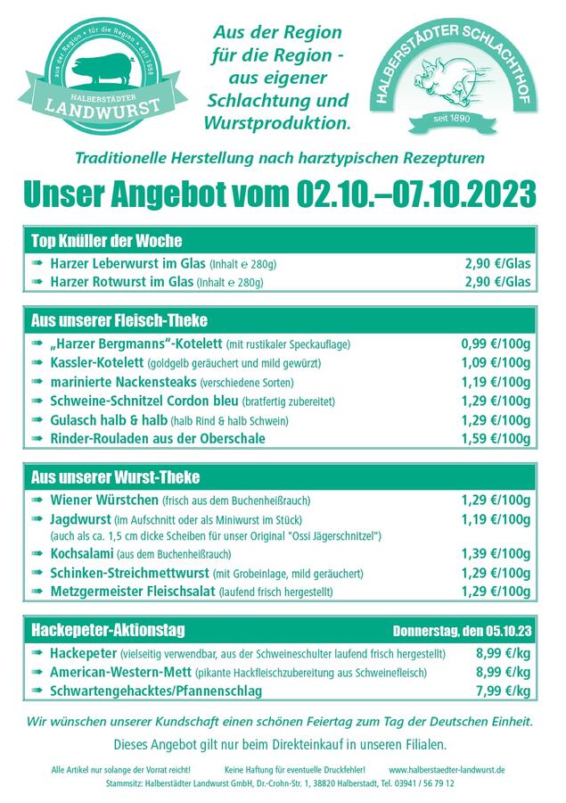 Unser Wochenangebot